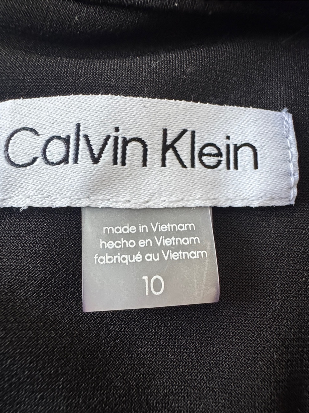 Calvin Klein Black Knit Top with Logo Tag